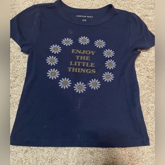 American Eagle Outfitters Other - American Eagle, navy blue baby tee